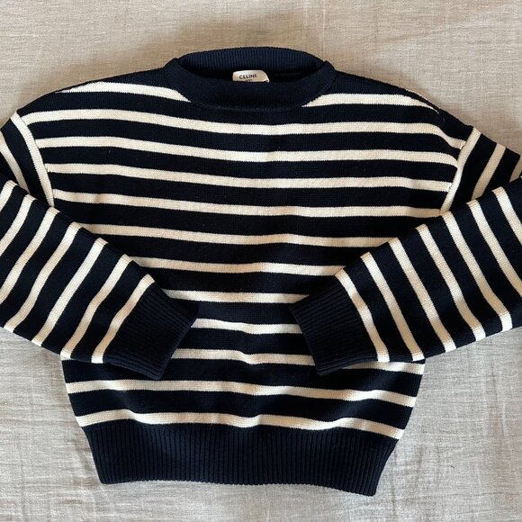 CELINE Striped Wool Sweater - XS - Picture 4 of 4